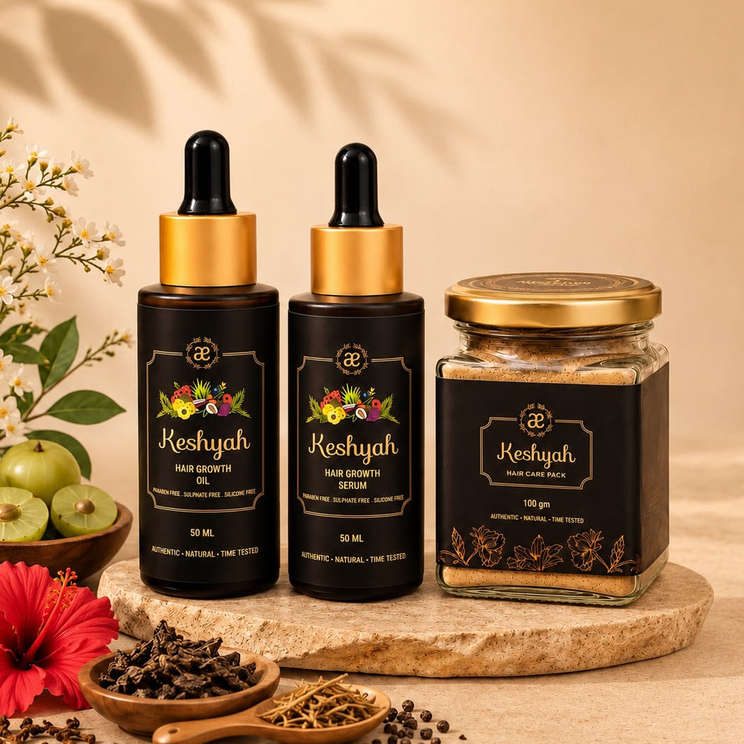 Keshyah : Hair booster kit ( Hair oil + Hair pack + Hair serum )